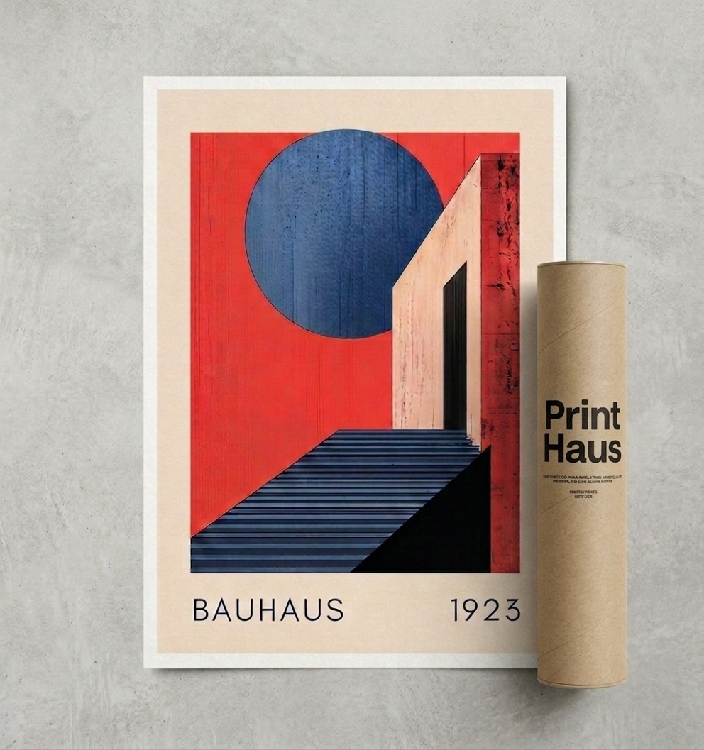 Bauhaus 1923 Staircase Poster