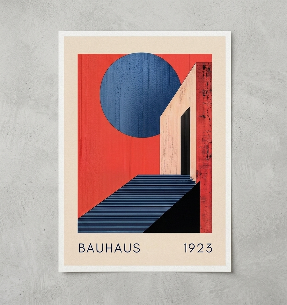 Bauhaus 1923 Staircase Poster