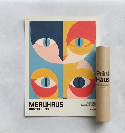 Bauhaus Cat Art Print