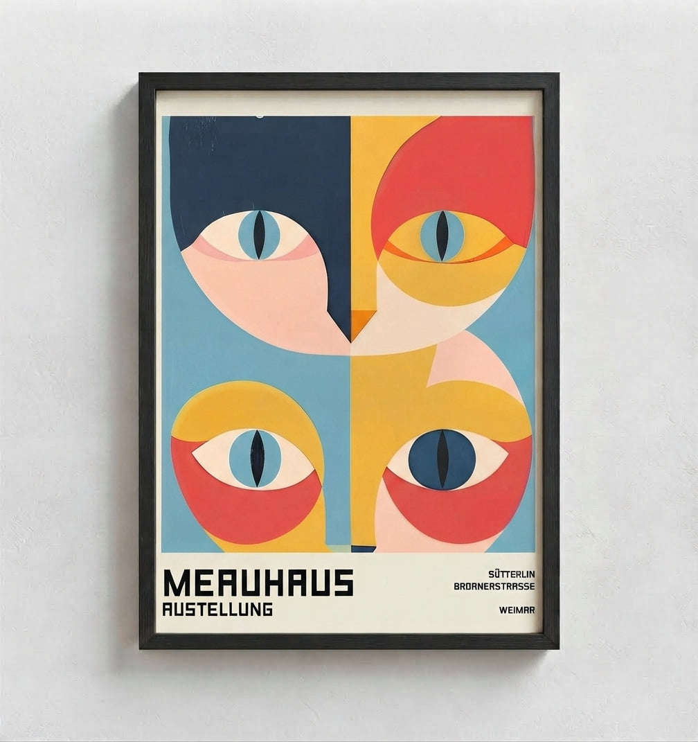 Bauhaus Cat Art Print