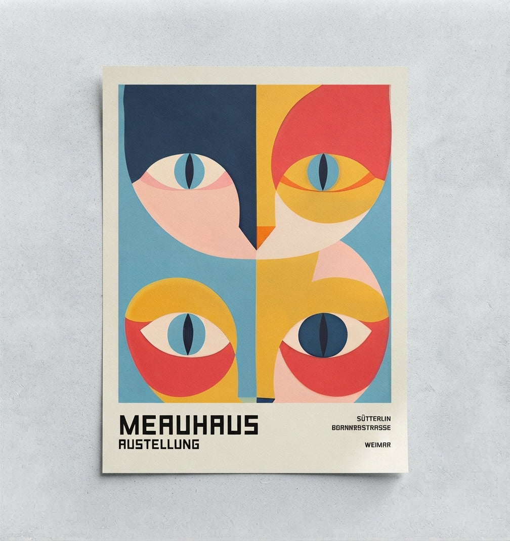 Bauhaus Cat Art Print