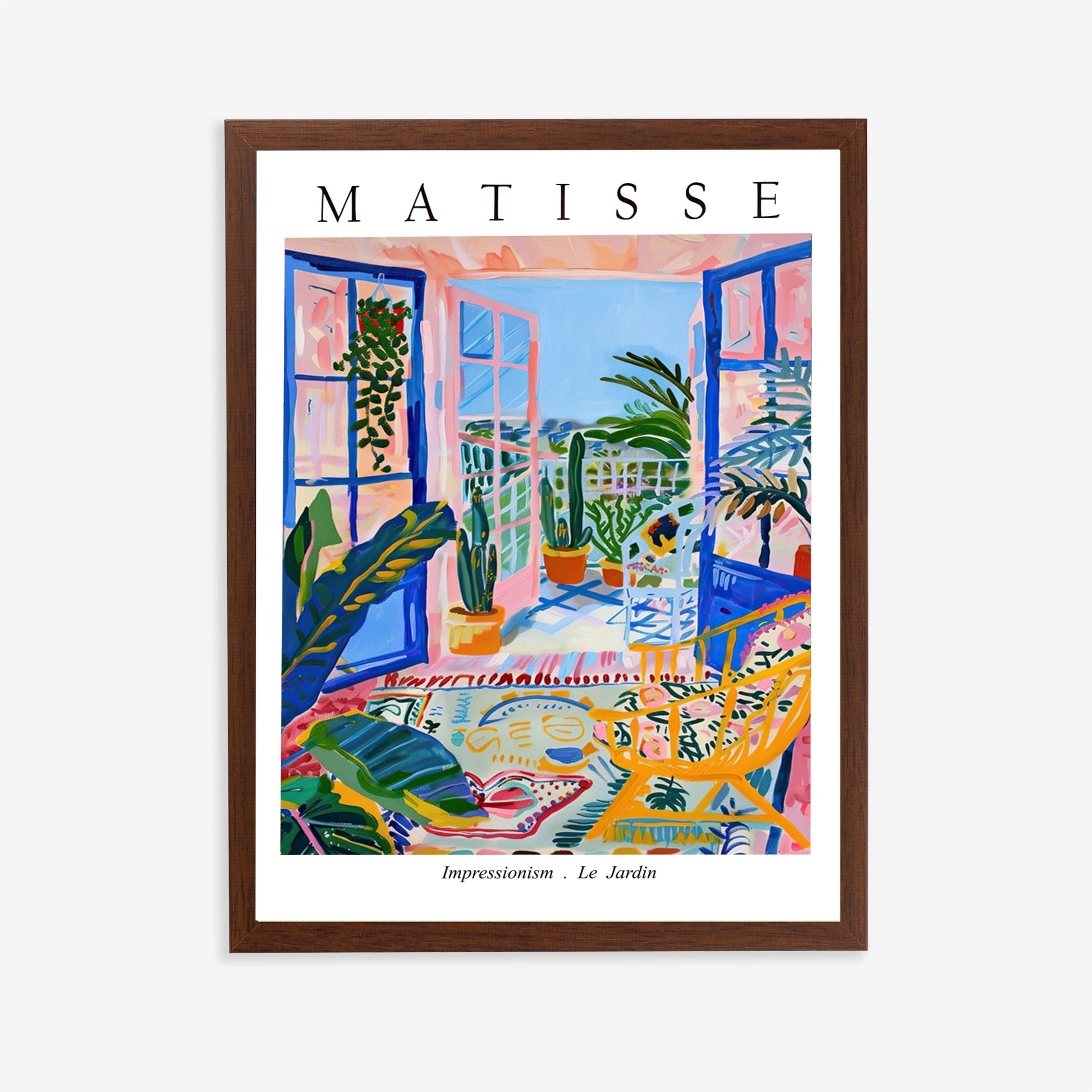 PrintHaus framed Henri Matisse balcony canvas print with botanical balcony artwork