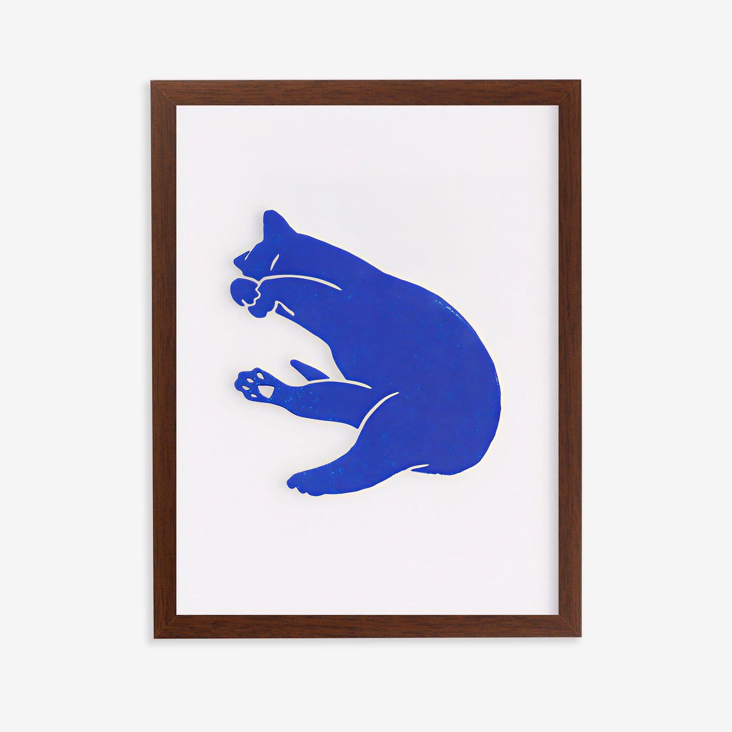 Fine art cat illustration poster with clean modern design