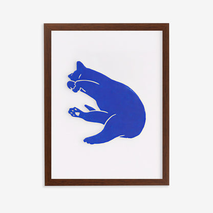 Fine art cat illustration poster with clean modern design