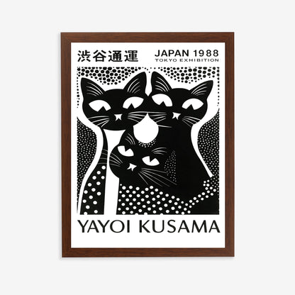 Stylish minimalist cat print for living room decor