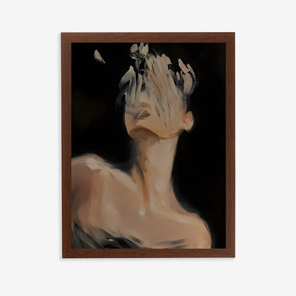 Large Dark Abstract Portrait Print for Stylish Living Rooms