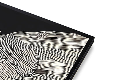 Abstract black and white wall art print