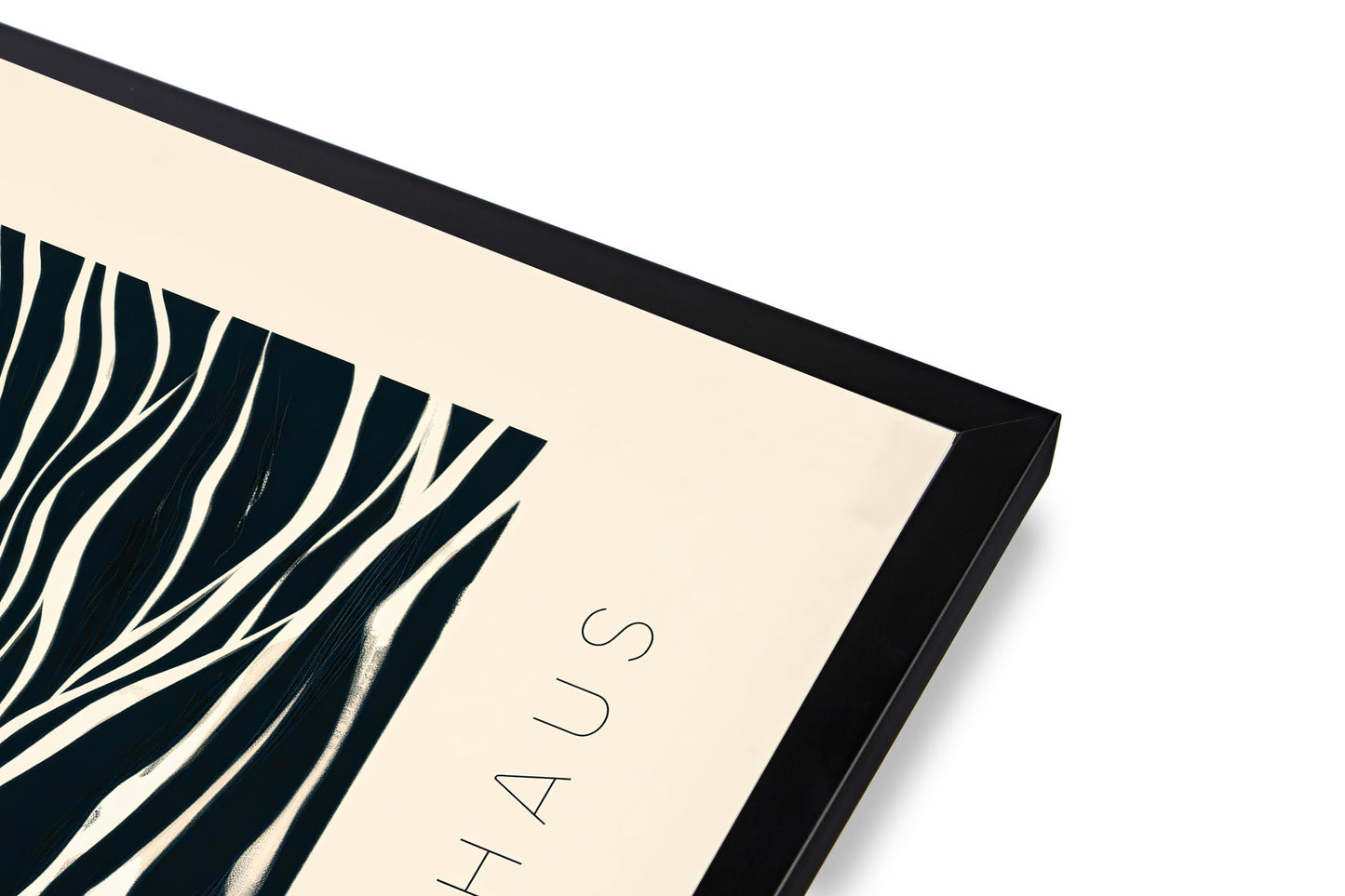 bauhaus design print with abstract landscape