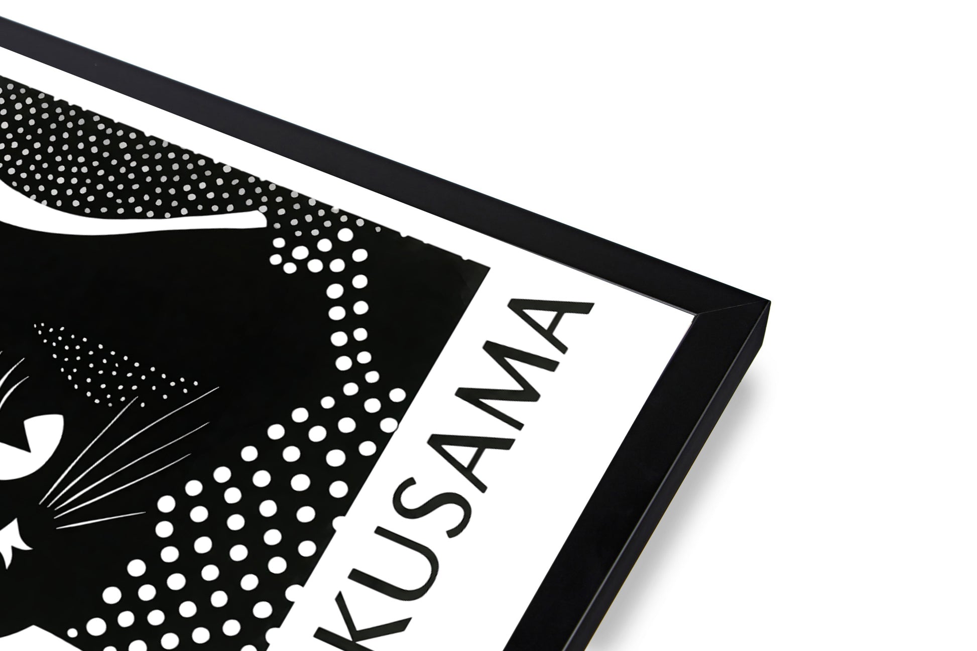 Fine art inspired monochrome cat illustration print