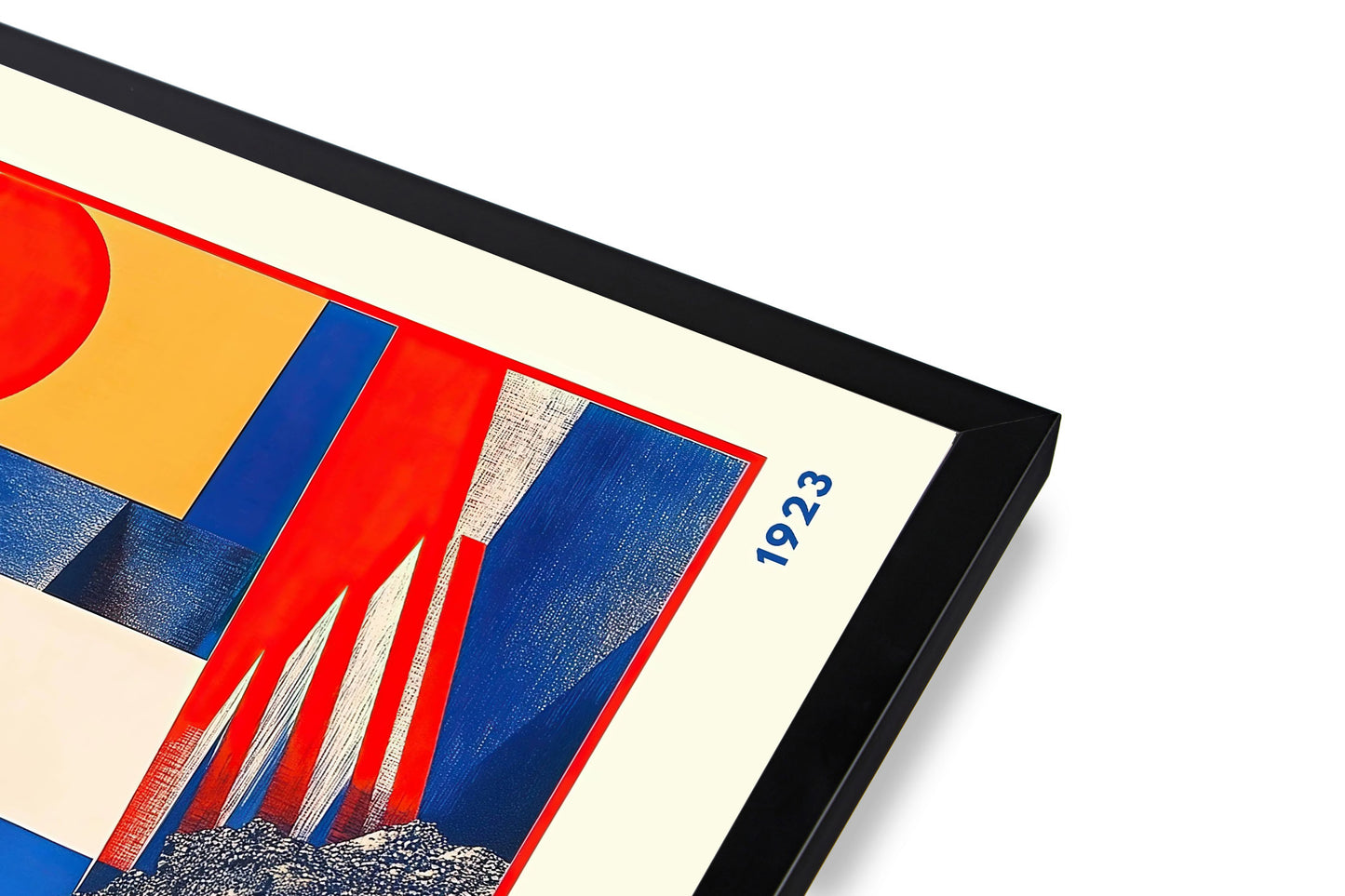 Colorful geometric modernist artwork ideal for living rooms and studios