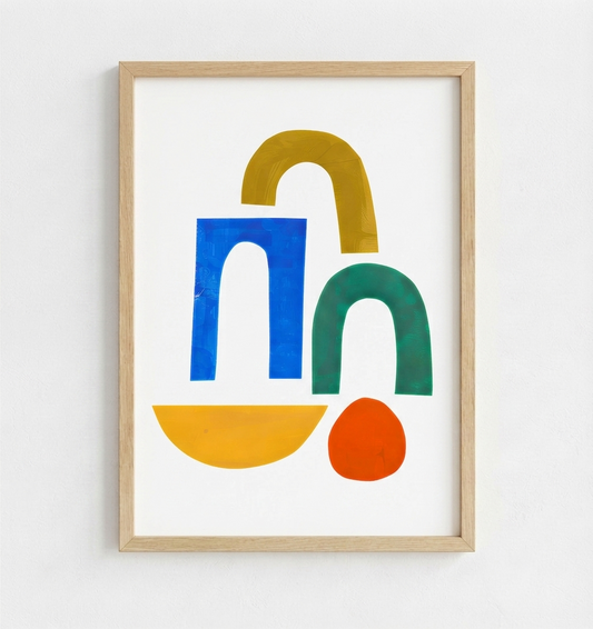 Colorful Minimalist Abstract Wall Art Print
