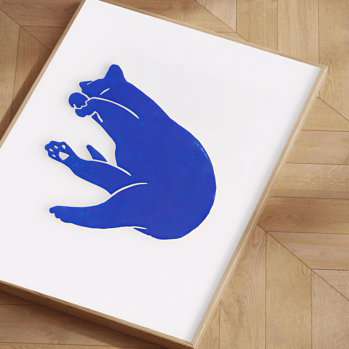 Unique minimalist cat wall art gift for cat lovers