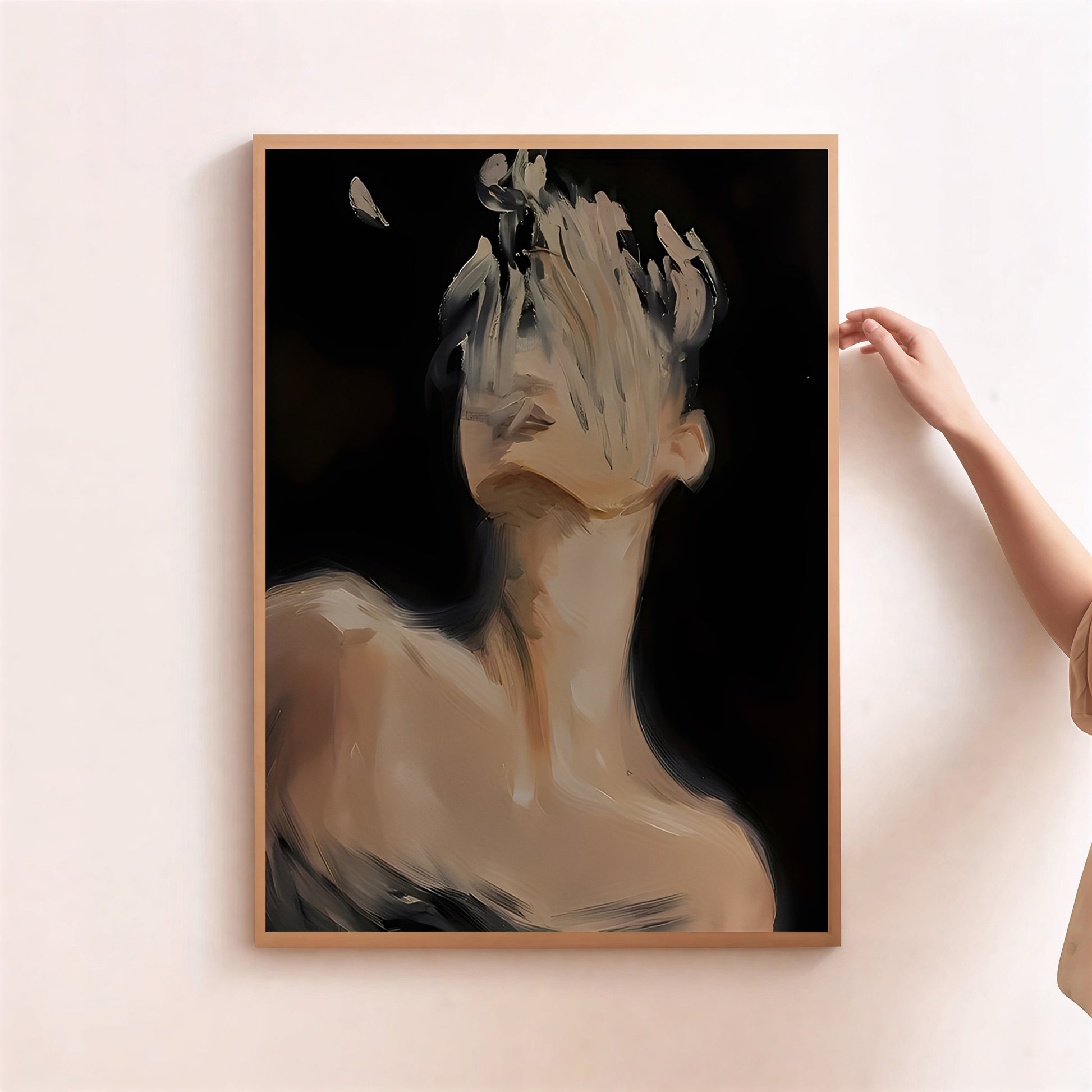 Emotional Faceless Figure Poster for Modern Aesthetic Rooms