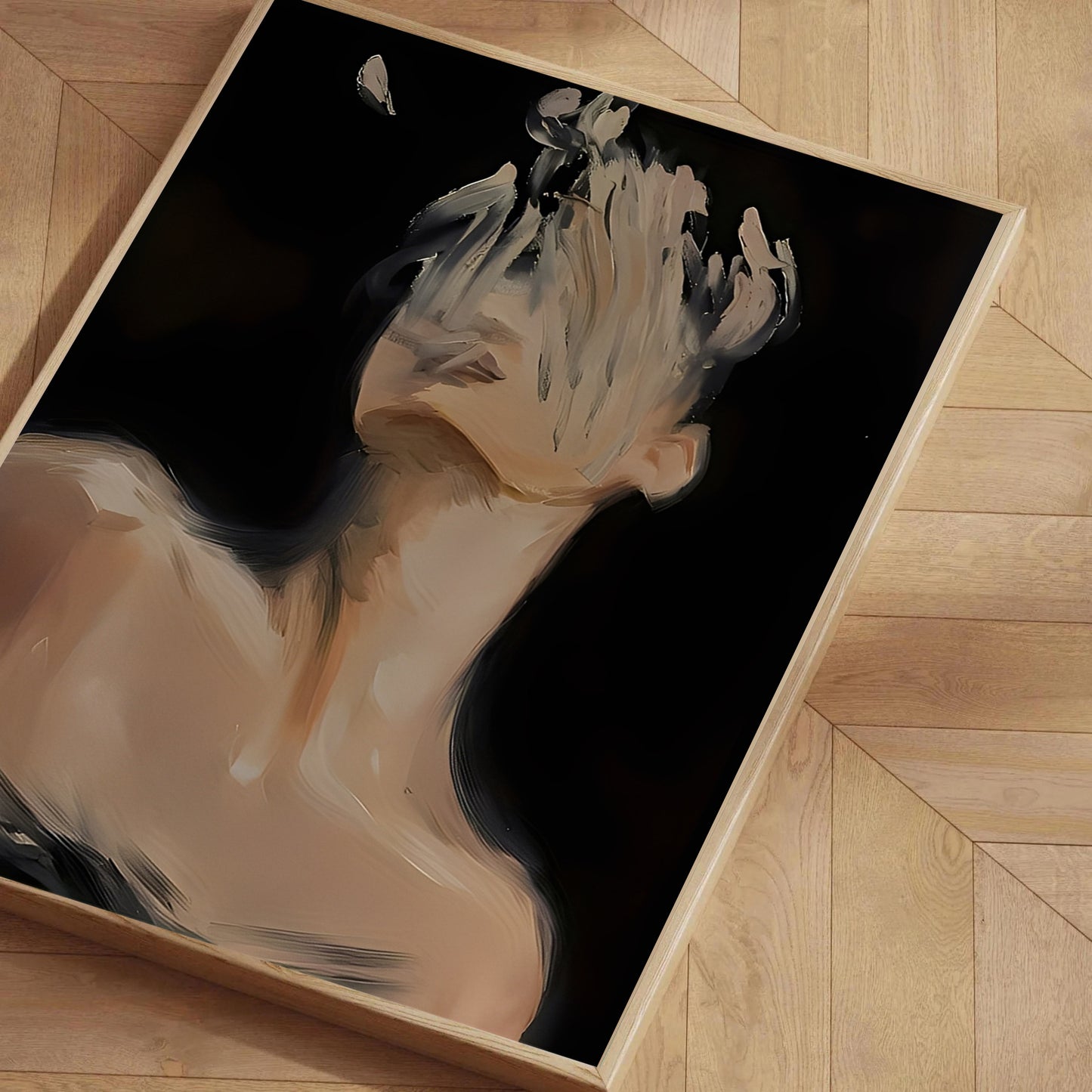 Shadowy Abstract Portrait Wall Art for Chic Contemporary Spaces