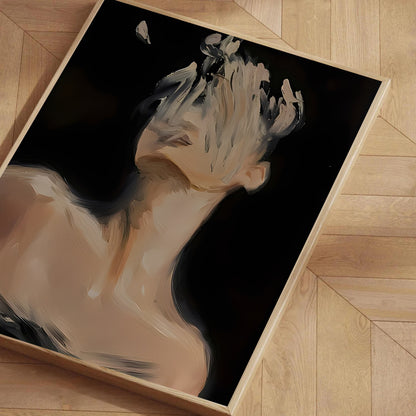 Shadowy Abstract Portrait Wall Art for Chic Contemporary Spaces