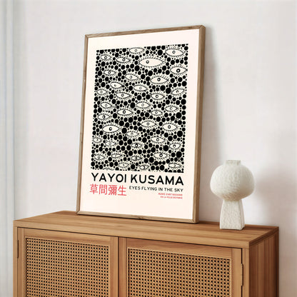 Yayoi-Kusama Inspired Poster Dots and Eyes