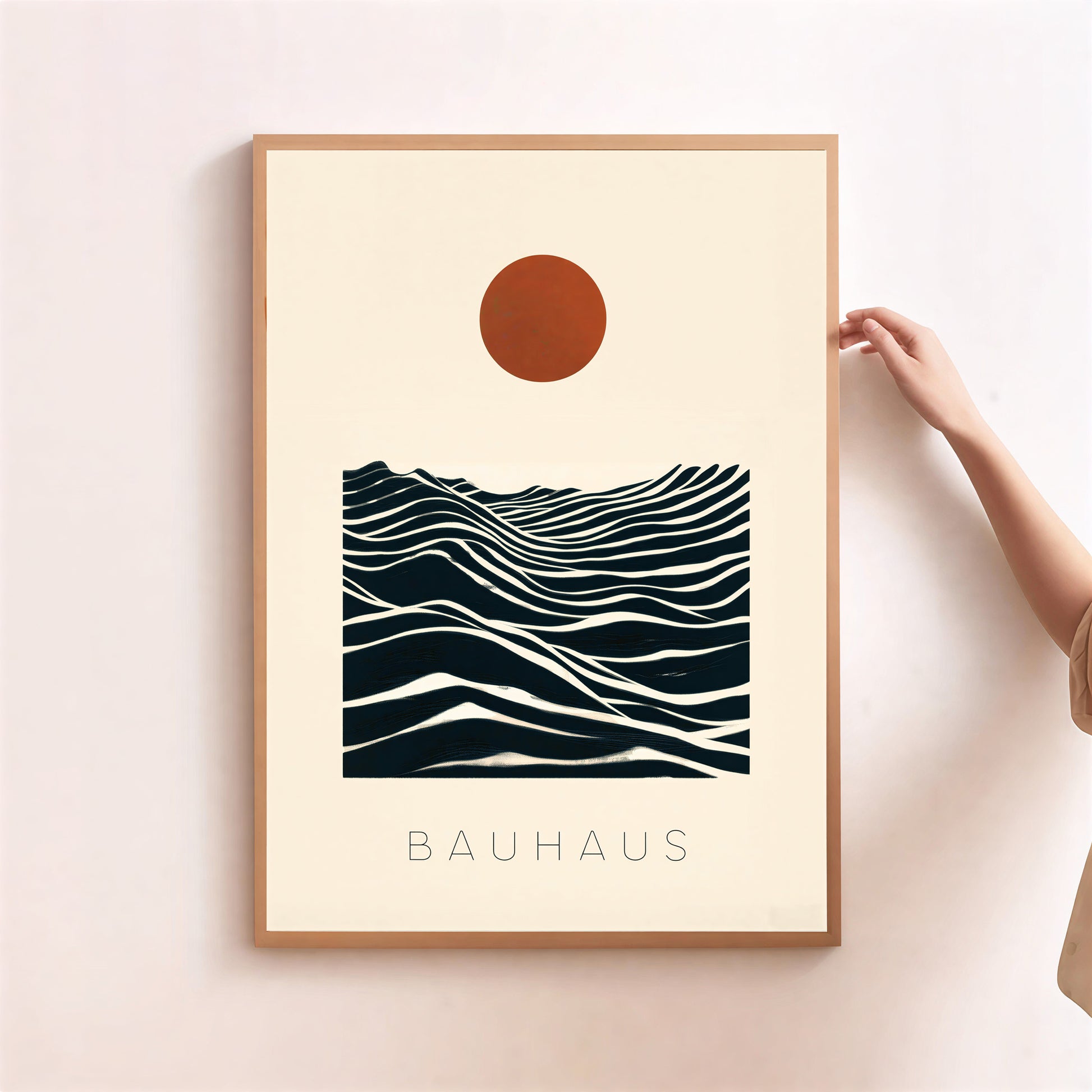 retro bauhaus geometric artwork for home decor