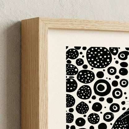 Framed Minimalist Black Cat Art Print and modern minimalist black cat poster by PrintHaus