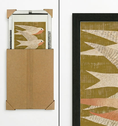 Modern bird lover gift wall art print by PrintHaus neutral aesthetic decor