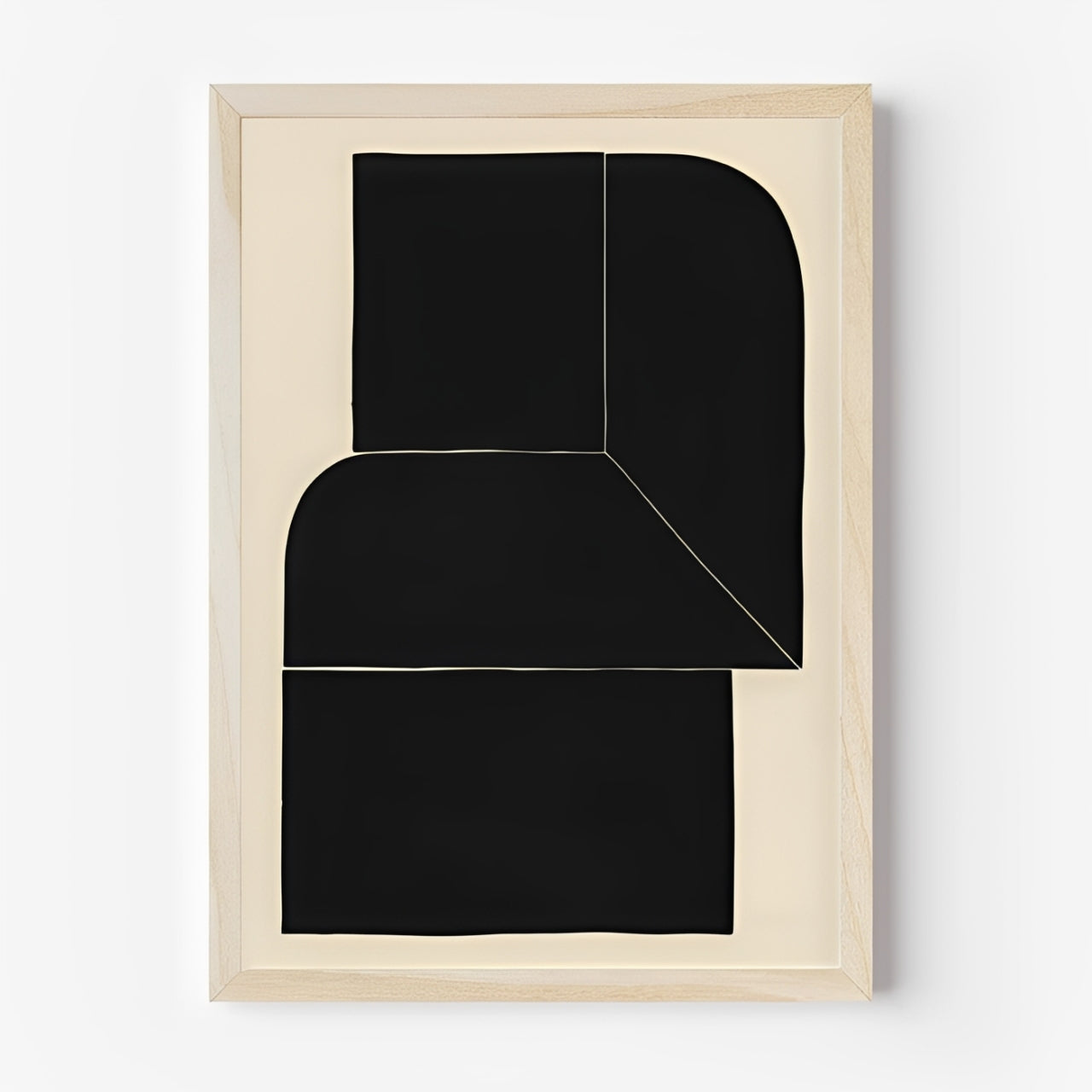 Black Minimalist Abstract Wall Art Print