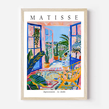 PrintHaus oak framed Matisse Le Jardin poster for modern gallery wall decor