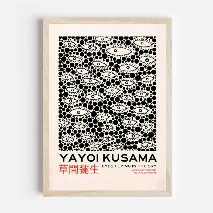 Yayoi-Kusama Inspired Poster Dots and Eyes