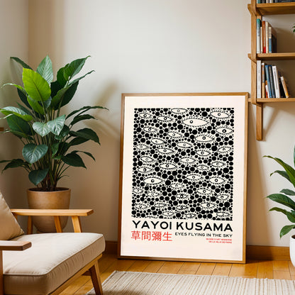 Yayoi-Kusama Inspired Poster Dots and Eyes