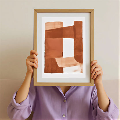 Abstract earth tone wall art print