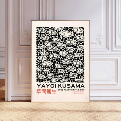 Yayoi-Kusama Inspired Poster Dots and Eyes
