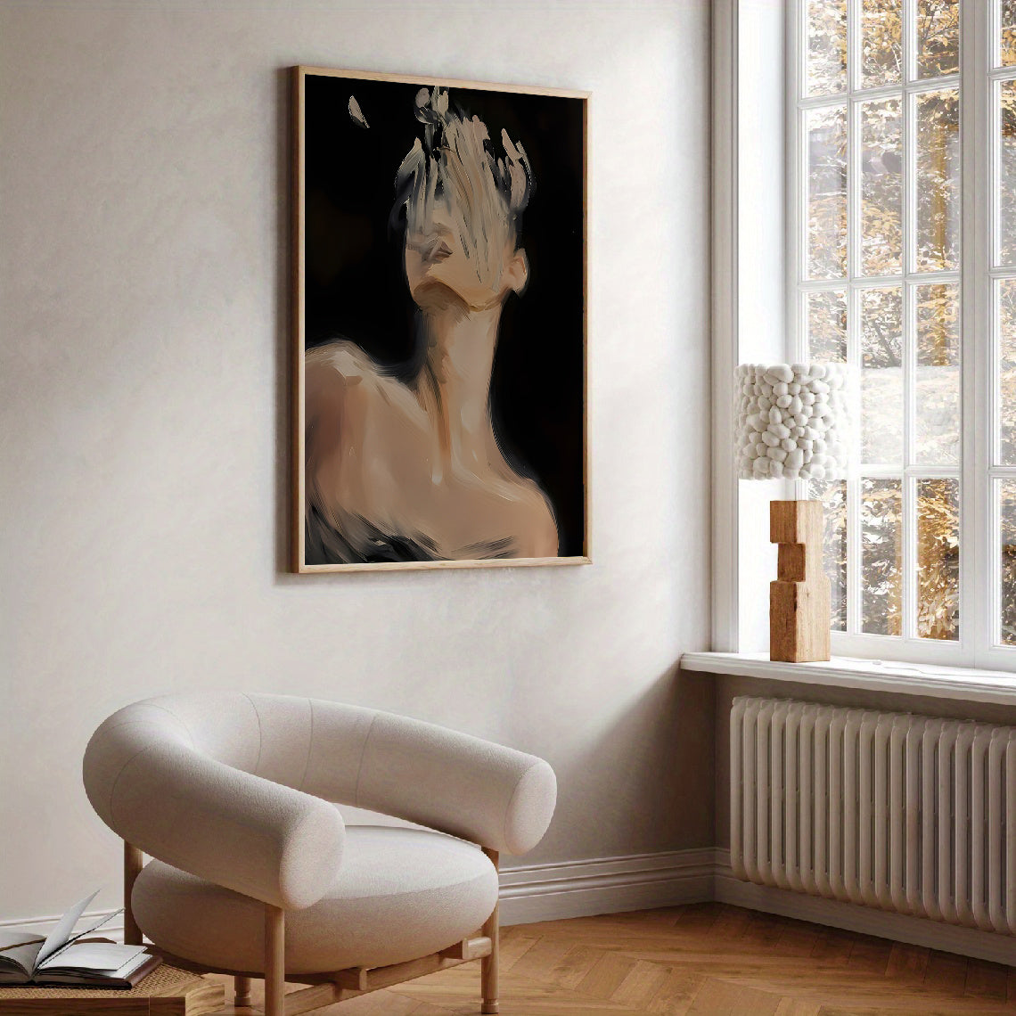 Moody Abstract Portrait Print for Minimalist Home Interiors
