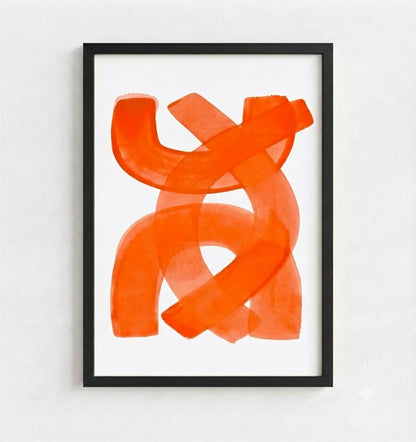 Orange Minimalist Abstract Wall Art Print