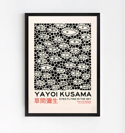Yayoi-Kusama Inspired Poster Dots and Eyes