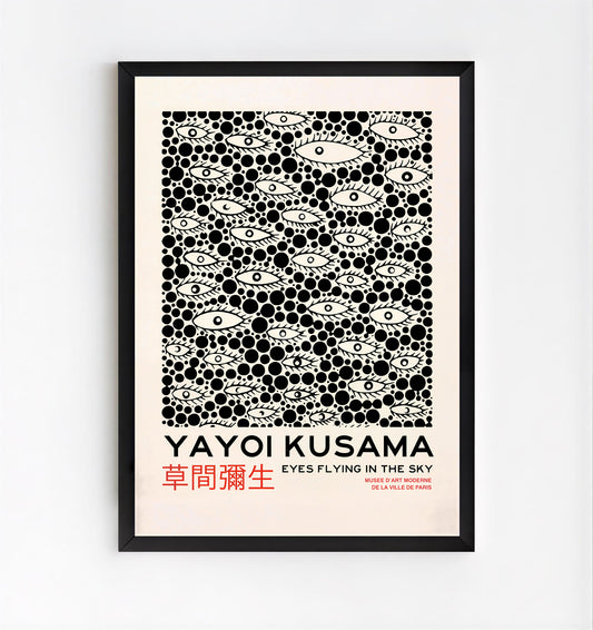Yayoi-Kusama Inspired Poster Dots and Eyes