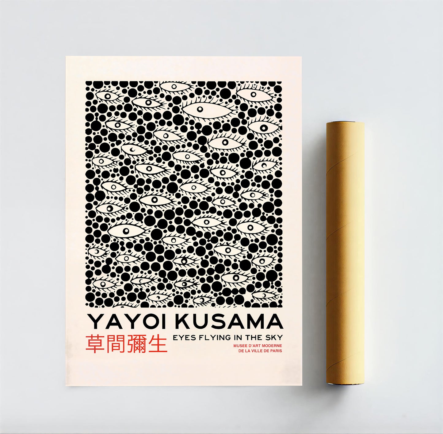 Yayoi-Kusama Inspired Poster Dots and Eyes
