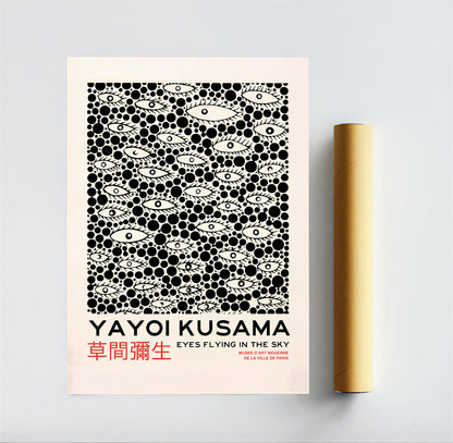 Yayoi-Kusama Inspired Poster Dots and Eyes