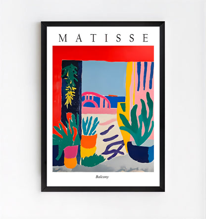 matisse style balcony art print for home decor