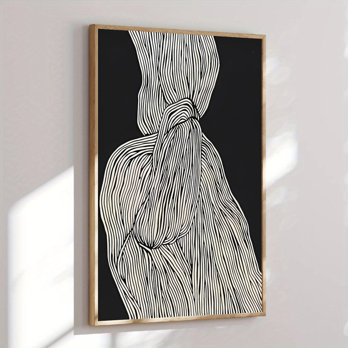 Abstract black and white wall art print