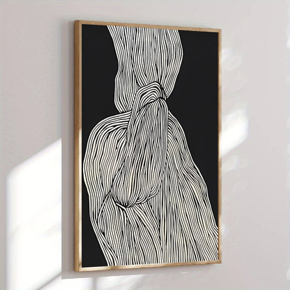 Abstract black and white wall art print