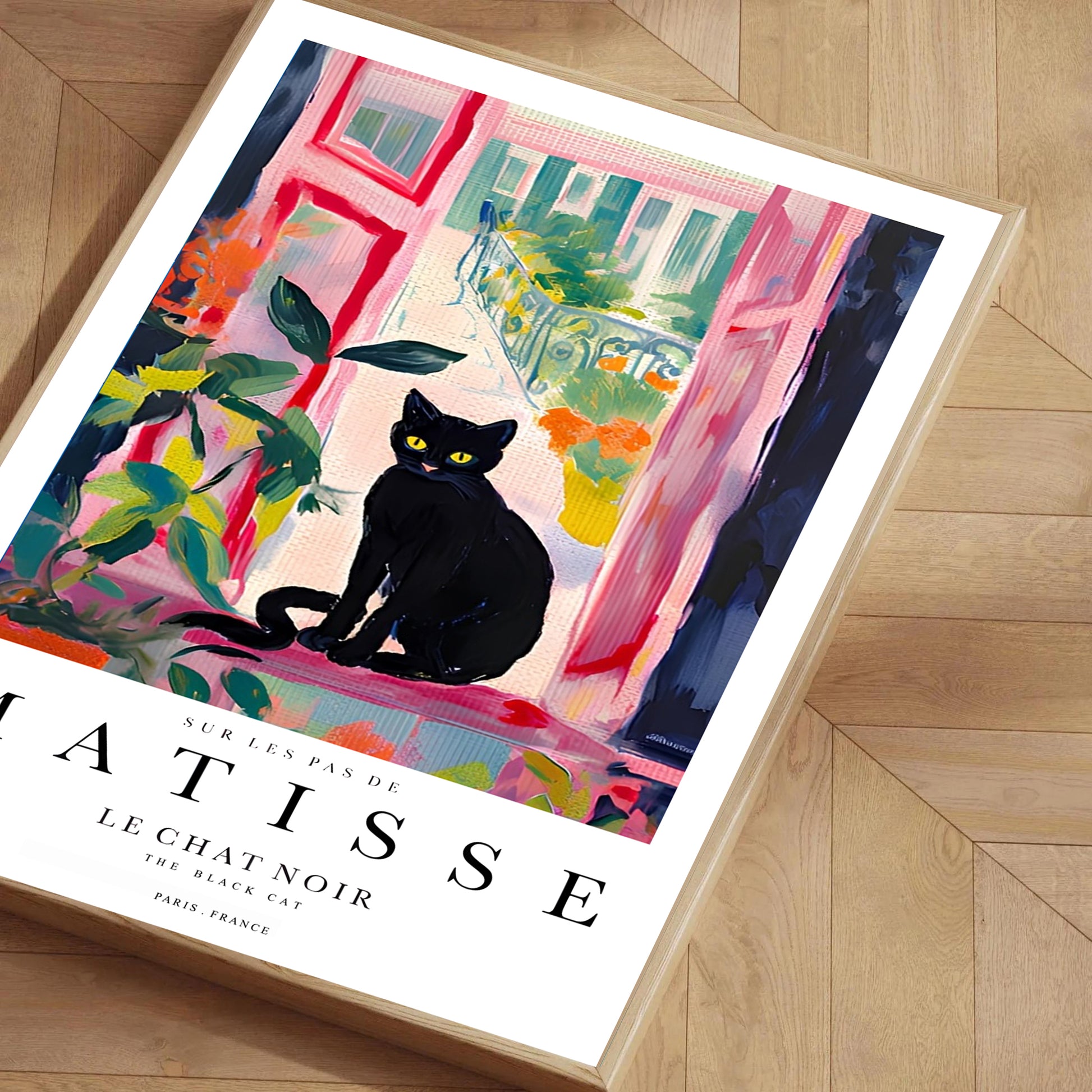 Decorative Matisse cat artwork for gallery wall