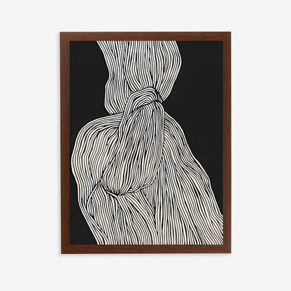 Abstract black and white wall art print