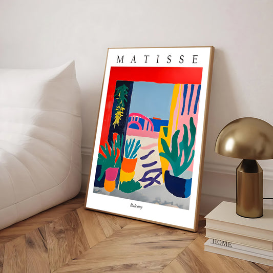 colorful modern abstract balcony poster wall art