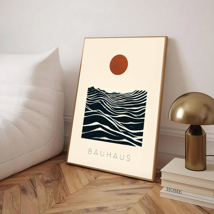 minimalist bauhaus style wall art print
