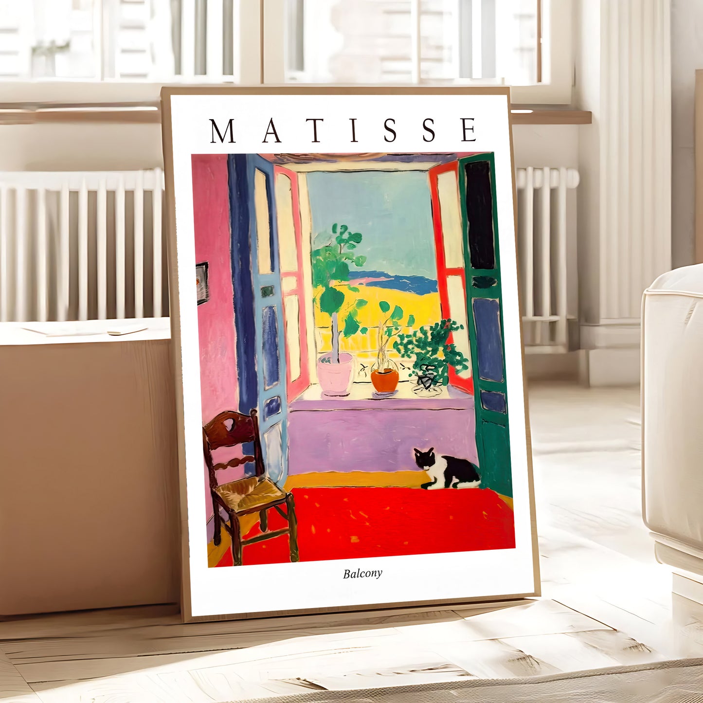 Matisse style balcony art print