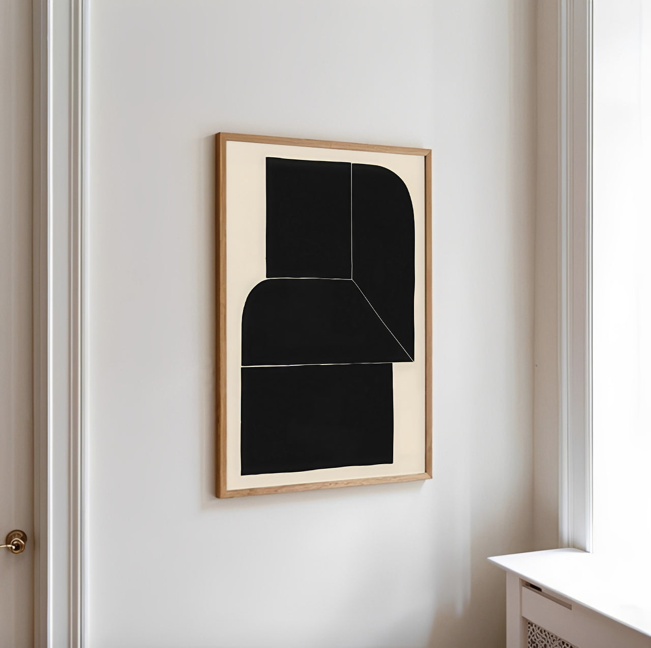 Black Minimalist Abstract Wall Art Print