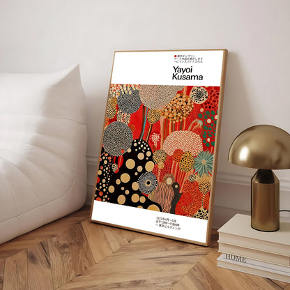 japanese contemporary polka dot poster