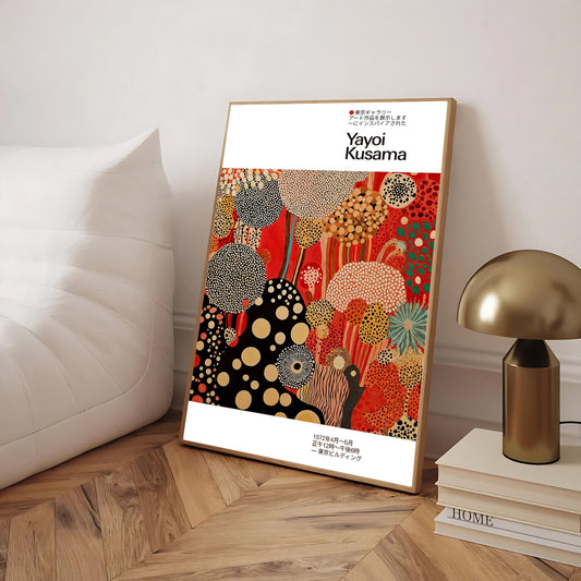 japanese contemporary polka dot poster