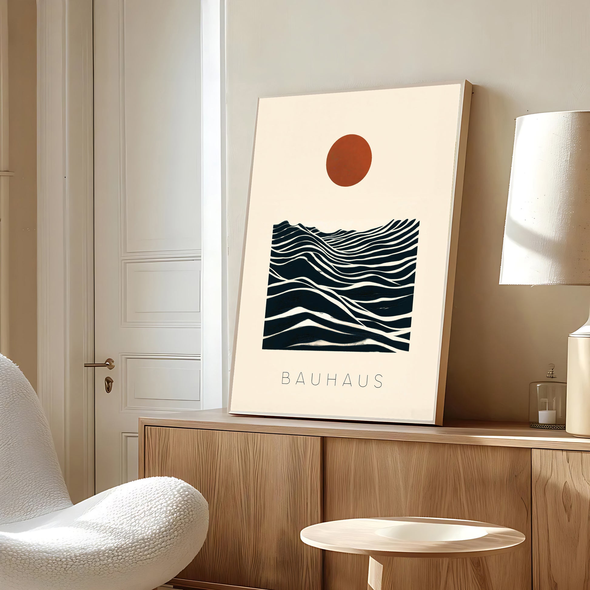 mid century modern abstract artwork poster