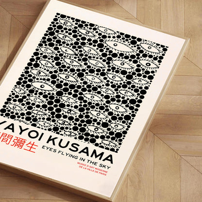 Yayoi-Kusama Inspired Poster Dots and Eyes