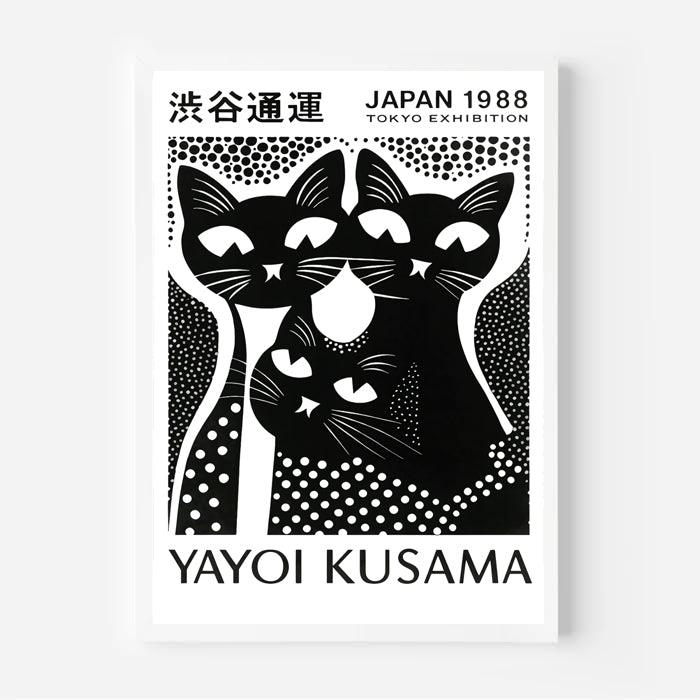 Modern contemporary cat poster for gallery wall