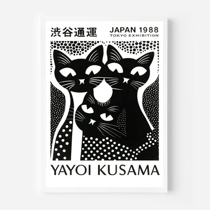 Modern contemporary cat poster for gallery wall